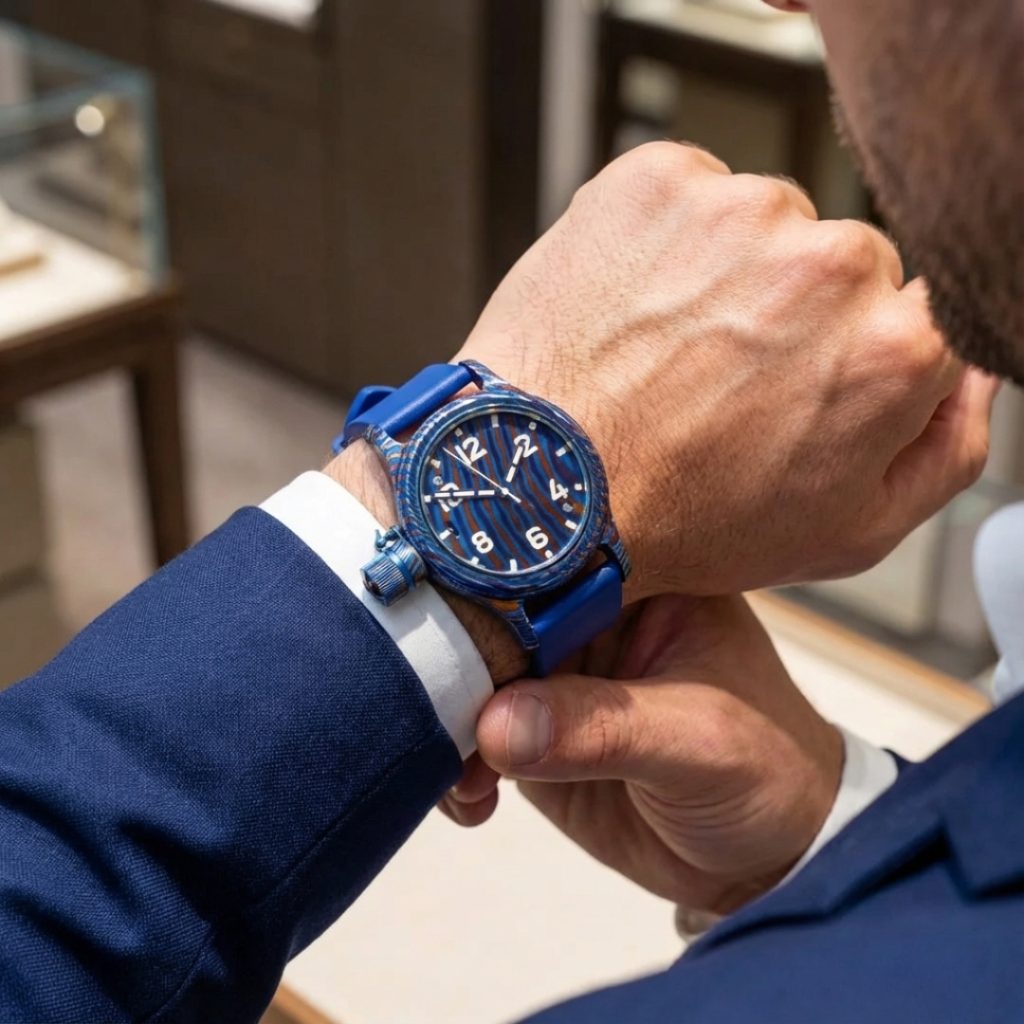 AGAT TD 46 Titanium Damascus Watch