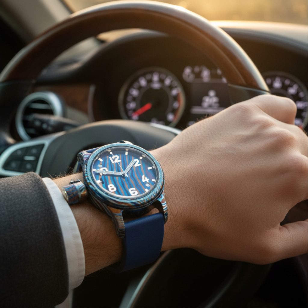 AGAT TD 46 Titanium Damascus Watch