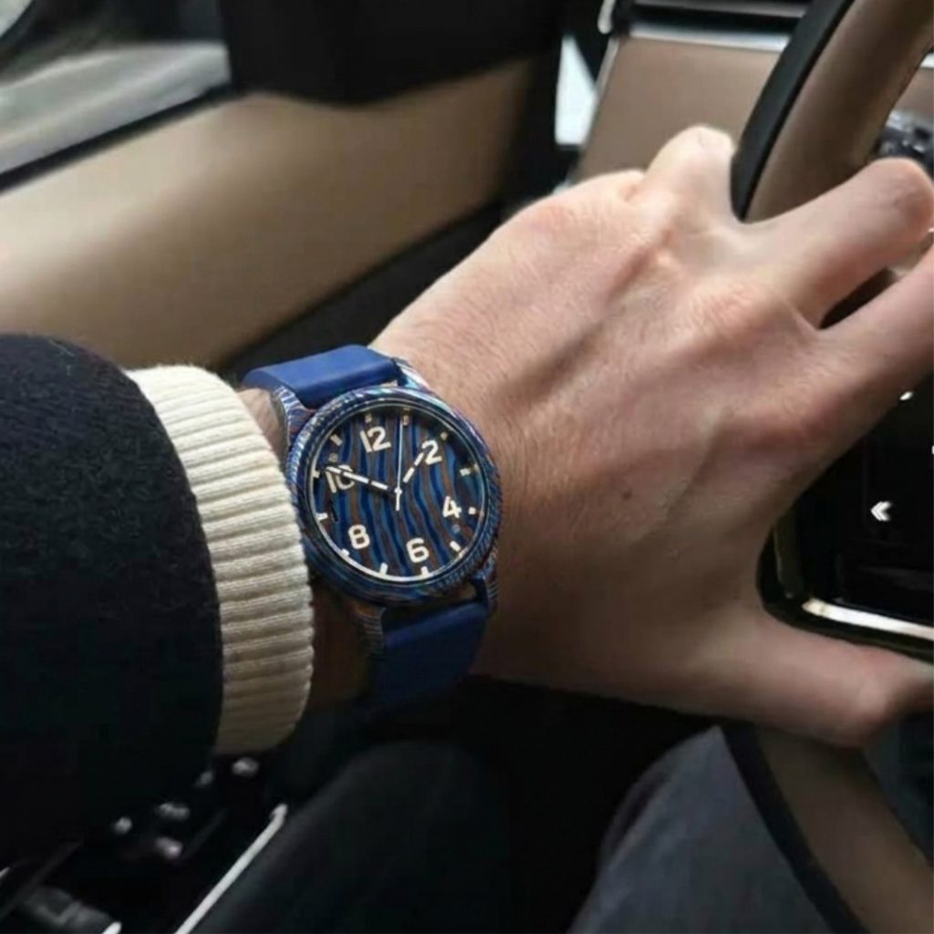 AGAT TD 46 Titanium Damascus Watch