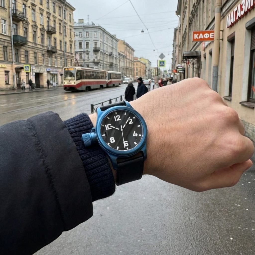 Часы АГАТ Титан Синий 46