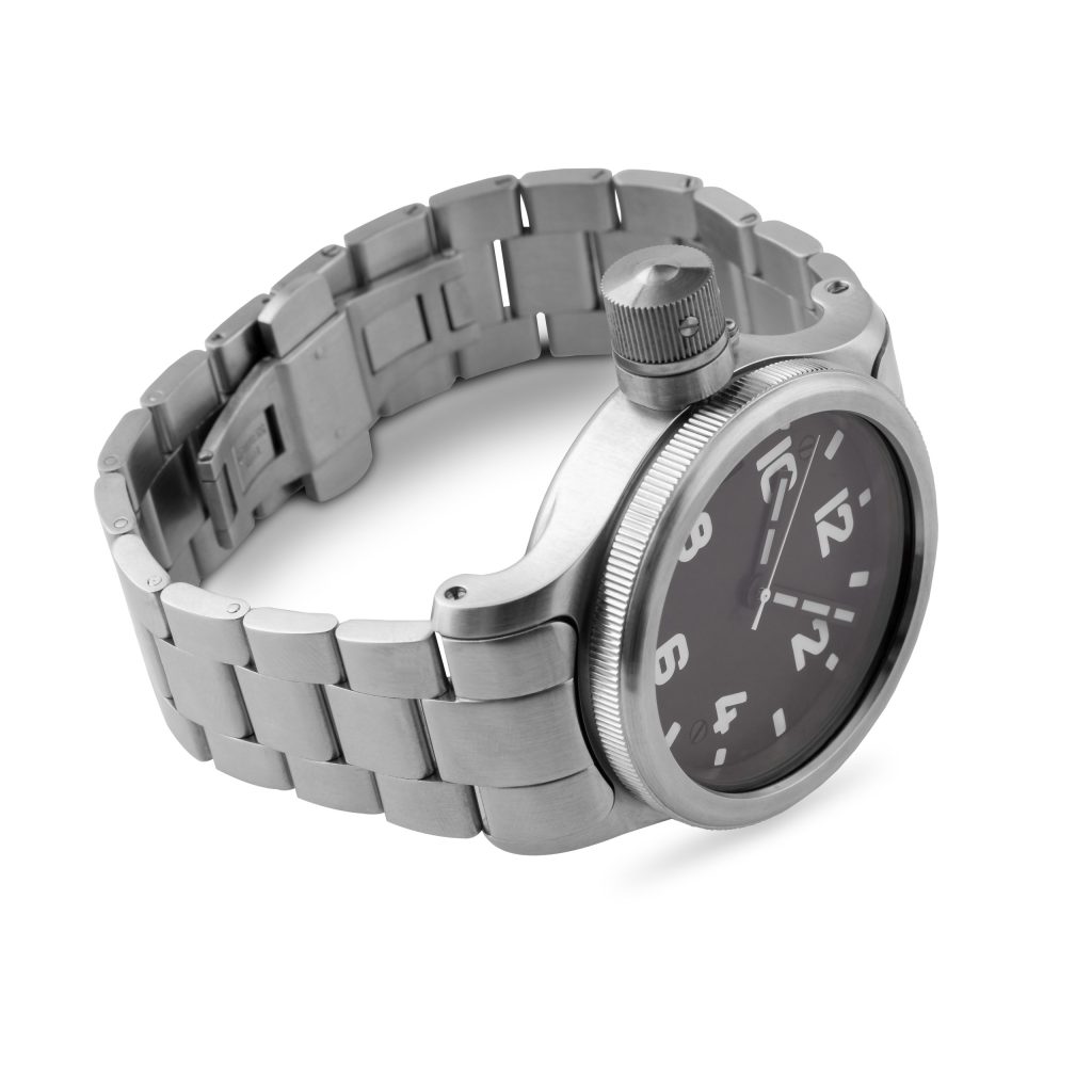 Cast Steel Watch Bracelet 46mm with Contour Link